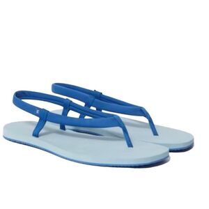 NWT EVERLANE ReNew Lycra Swim Slingback Strappy Sandals in Aegean blue sz 5